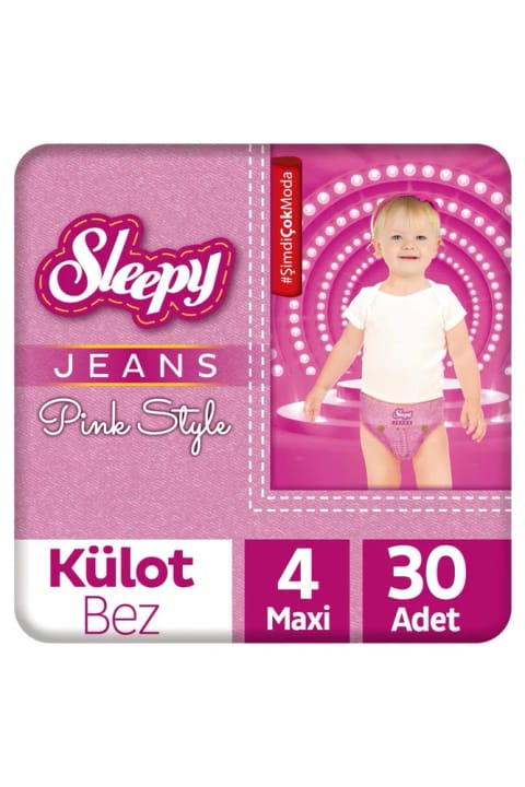 Sleepy Pink Jeans شورت پوشک سایز 4 ماکسی 30 عددی