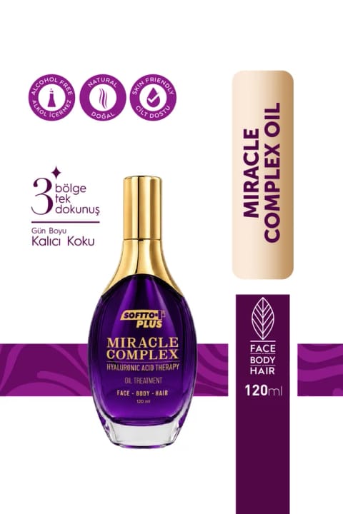 Softto Plus MIRACLE COMPLEX روغن مو و بدن ۱۲۰ میلیلیتر – حاوی Vitamin E و عصارههای گیاهی...