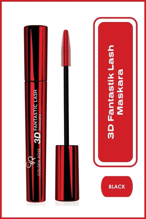 Golden Rose 3D Fantastic Lash Mascara - حجم و طول سه‌بعدی مشکی...