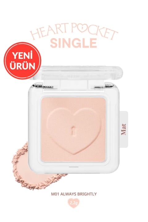 PERIPERA سایه مات تکی Heart Pocket Single (M01 Always Brightly)