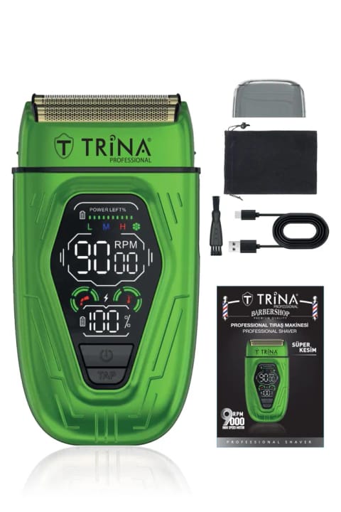 ماشین اصلاح حرفه‌ای Trina سبز TRNSKLKS0014GR