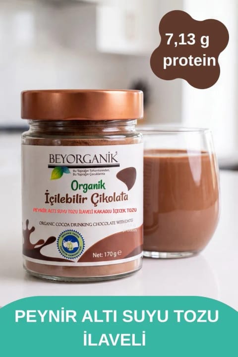 BEYORGANİK Organic Drinkable Chocolate (with Whey Powder) 170g