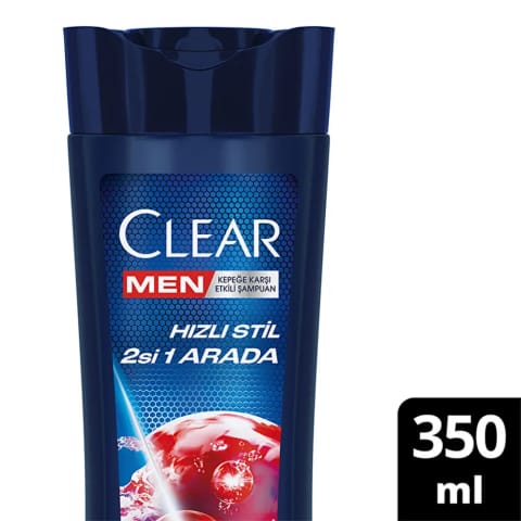 شامپو دوکاره کلیر من مدل Clear Men ضد شوره با حالت‌دهی سریع ۳۵۰ میلی‌لیتر