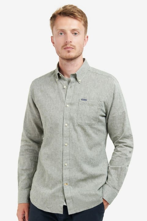 پیراهن Barbour Nelson Tailored OL31 رنگ Bleached Olive