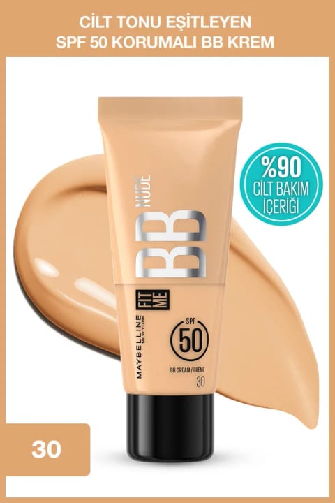 میبلین نیویورک فیت می نود BB کرم مرطوب‌کننده با SPF50