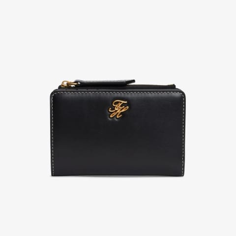کیف پول زنانه مشکی چرم Tommy Hilfiger Script Leather