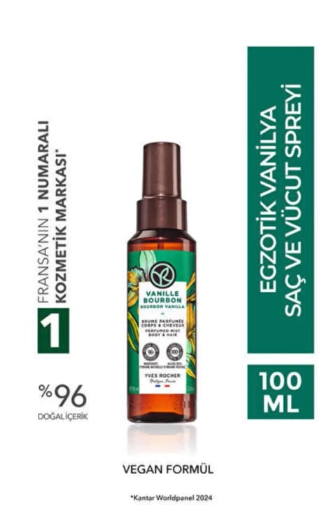 Yves Rocher اسپری بدن و مو - وانیل اگزوتیک - 100ml