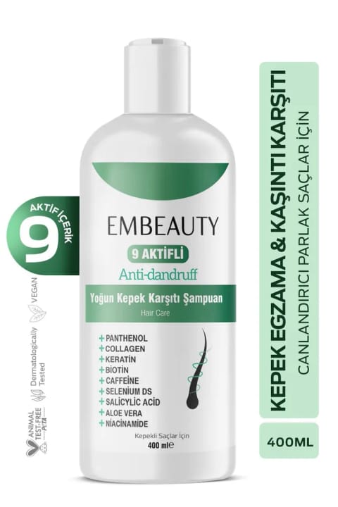 Embeauty شامپو ضد شوره، خارش و اگزما با ۹ ماده فعال بدون نمک