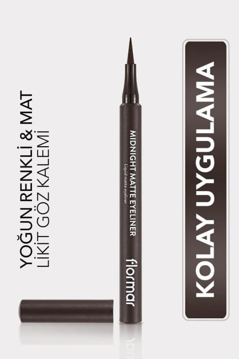 Flormar مت لیکوئید eyeliner (قهوهای)
