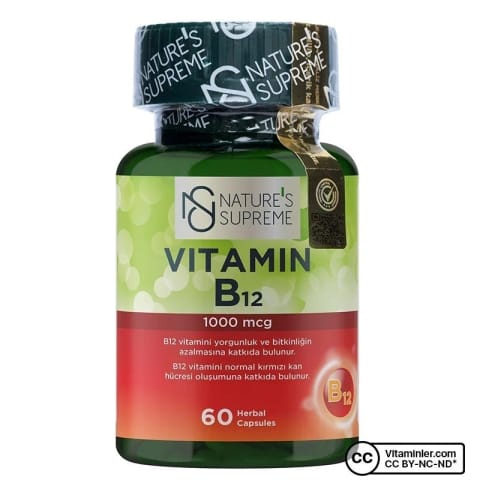 Nature's Supreme Vitamin B12 1000 Mcg 60 کپسول
