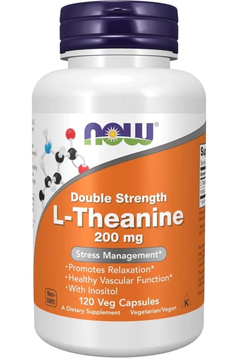 Now Foods, L-Theanine, 120 کپسول گیاهی، محصول آمریکا