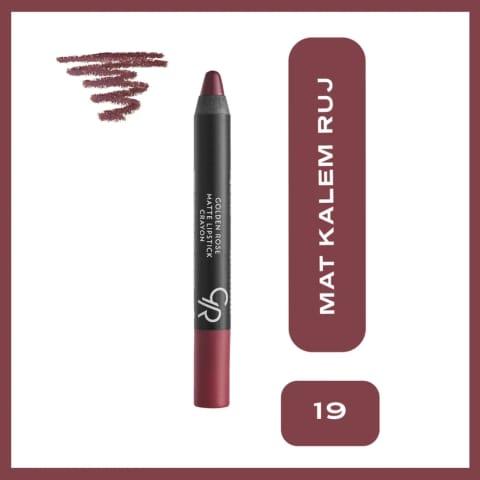Golden Rose Matte Lipstick Crayon رژ لب شماره 19