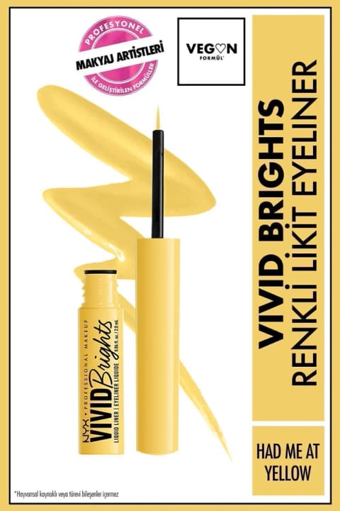 L'Oréal NYX Professional Makeup Vivid Brights Liquid Eyeliner - Had Me At Yellow