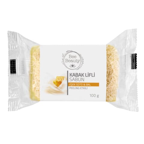 Bee Beauty صابون لیفی کدو با شیر الاغ و عسل ۱۰۰ گرم