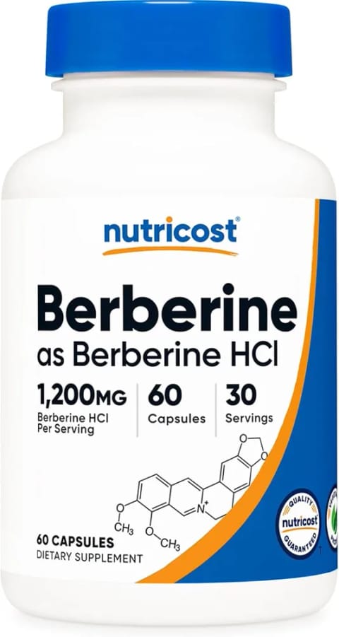 Nutricost Berberine HCl Weight Management 1200mg 60 Vegetarian Caps