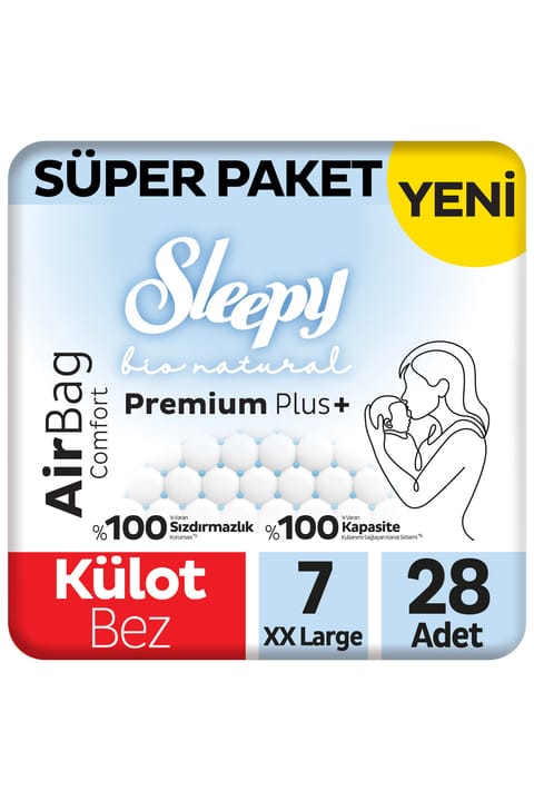 Sleepy Bio Natural Premium Plus Airbag Comfort سوپر پکیج پوشک شورت سایز ۷