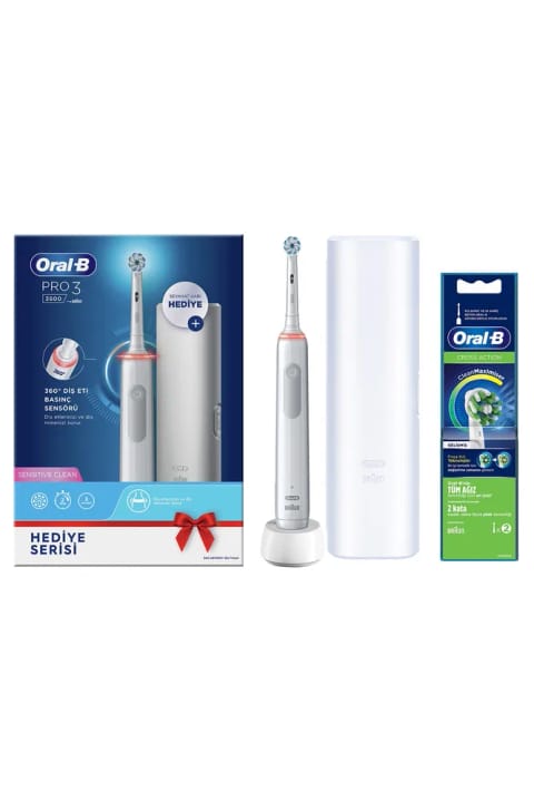Oral-B PRO 3500 سفید مسواک شارژی با هد یدکی +2