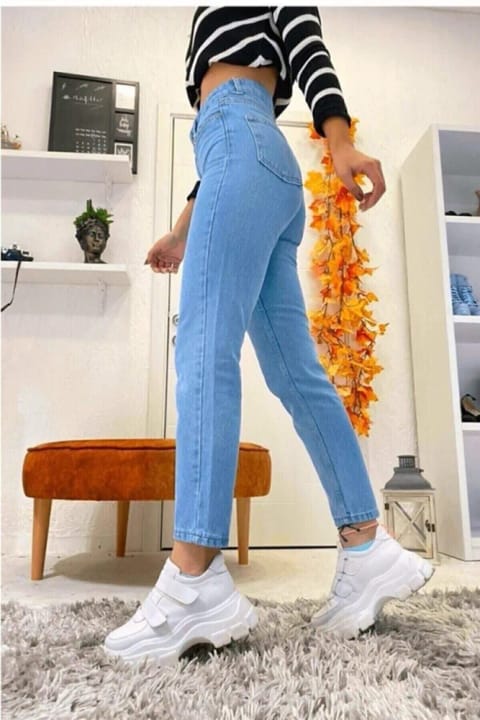 DRC trend Viola All Blue شلوار جین اسکینی آبی پرالاستیک ضخیم (کاملا کشسان)