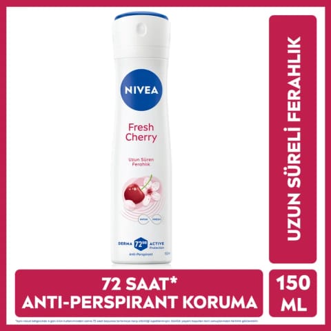 Nivea زنانه اسپری ضدتعریق Fresh Cherry 150 میلی‌لیتر رایحه شکوفه گیلاس