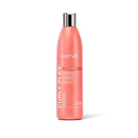 شامپو ترمیم‌کننده باندهای مو و حالت‌دهنده فر Kativa Curly Plex 355ml