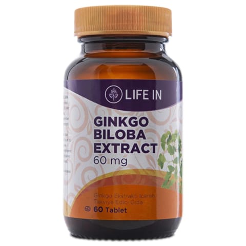 Life In Ginkgo Biloba Ekstraktı Takviye Edici Gıda 60 Tablet 60mg