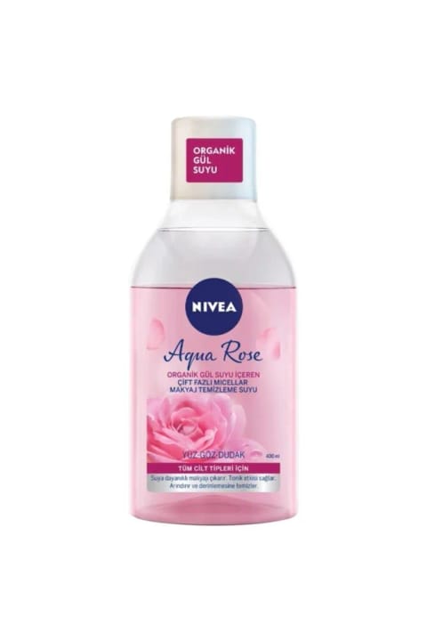 NIVEA Aqua Rose دو فاز پاککننده آرایش با عصاره گل رز ارگانیک ۴۰۰ میلیلیتر