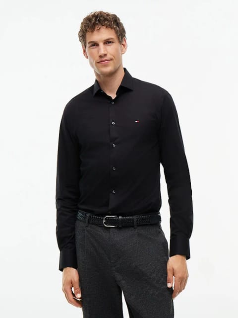 پیراهن مردانه غیر چروک ساده Tommy Hilfiger