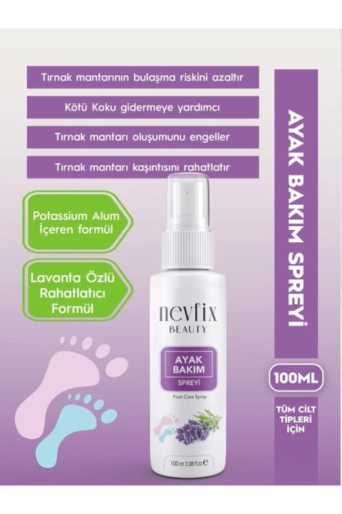 اسپری پا Nevfix Beauty با عصاره اسطوخودوس 100 میلیلیتر