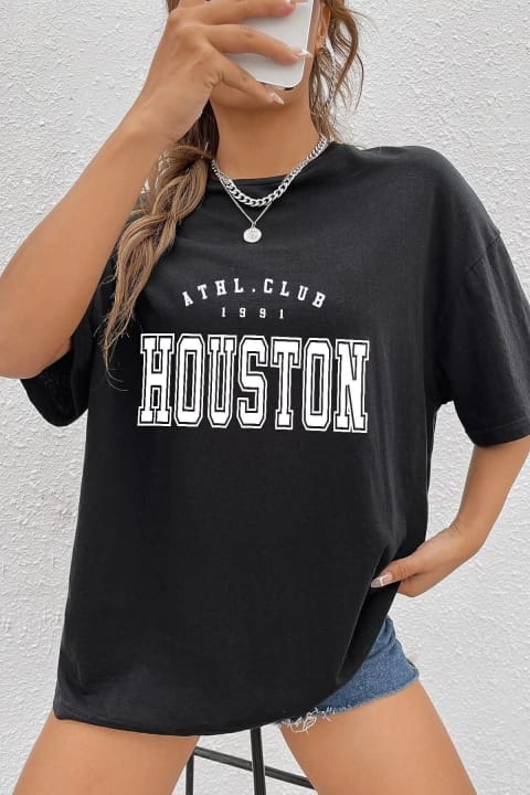 تیشرت چاپی Houston یونیسکس uyguntarz