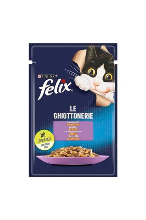 FELIX Pouch کنسرو گربه بالغ با گوشت بره 85 گرم