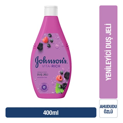 Johnson's Vita-Rich دوش ژل ترمیمکننده با عصاره تمشک 400 میلیلیتر