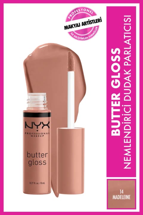 NYX Professional Makeup برق لب - Butter Gloss Madeleine 15 گرم