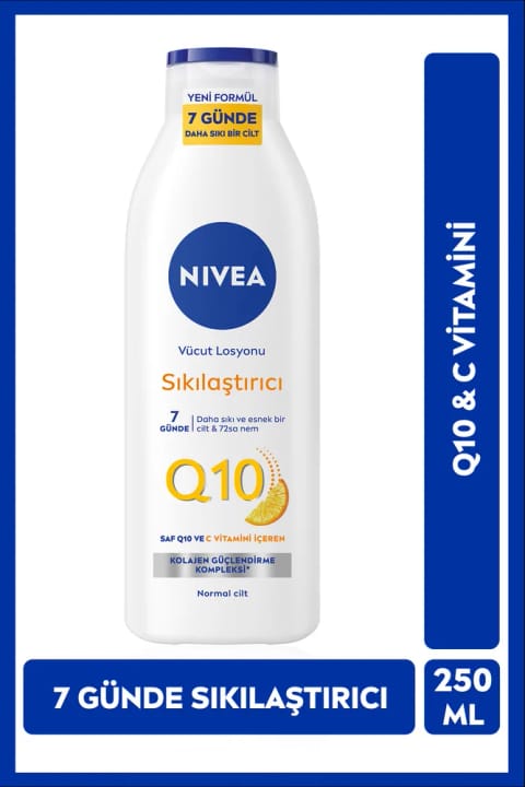 NIVEA Q10 7 روزه سفت‌کننده لوسیون بدن ۲۵۰ml، ویتامین C، کلاژن