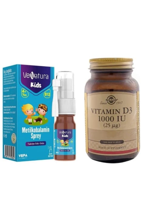 وناتورا کیدز B12 متیل کوبالامین اسپری + D3