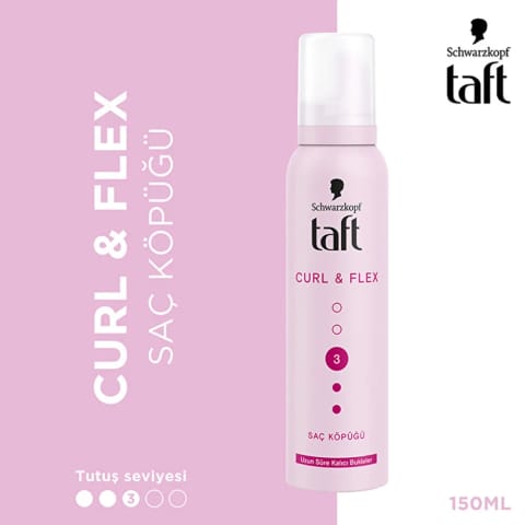 Taft Curl & Flex موس مو 150 میلی‌لیتر