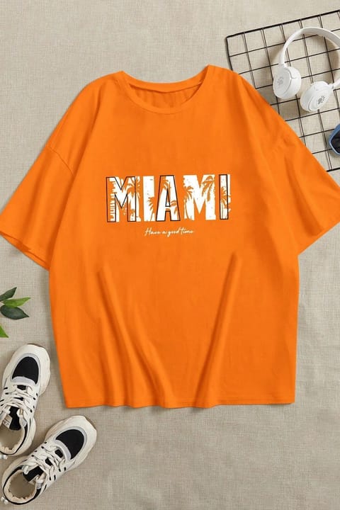 تی‌شرت اورسایز یونیسکس چاپ Miami uyguntarz