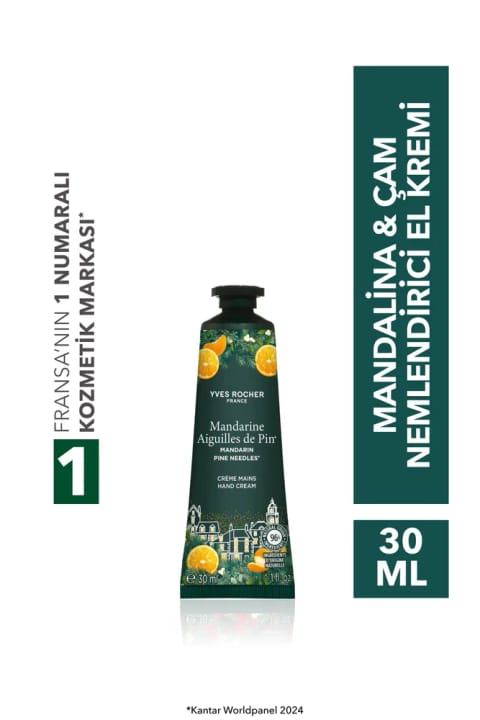 Yves Rocher کرم دست نارنگی و کاج 30 میلی‌لیتری