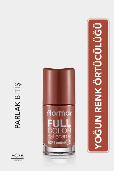 Flormar Full Color Nail Enamel - رنگ FC76 Vintage