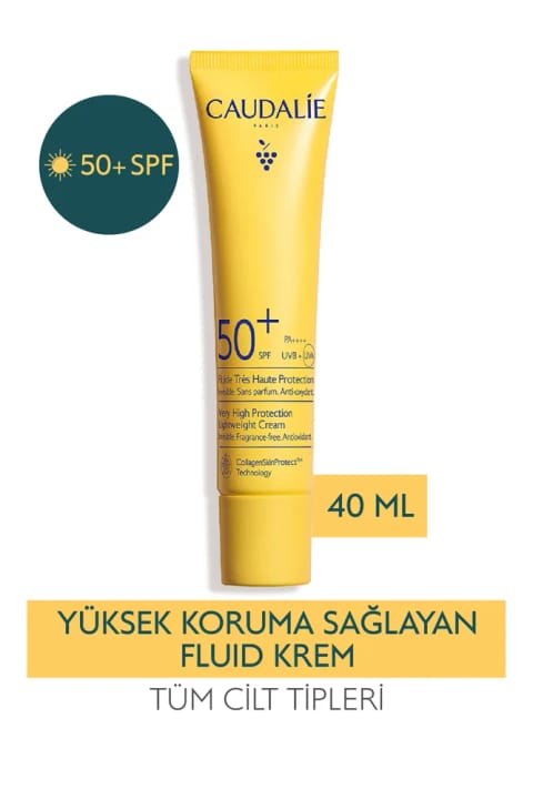 کرم فلوئید ضدآفتاب Caudalie با محافظت بالا SPF50+ 40ml