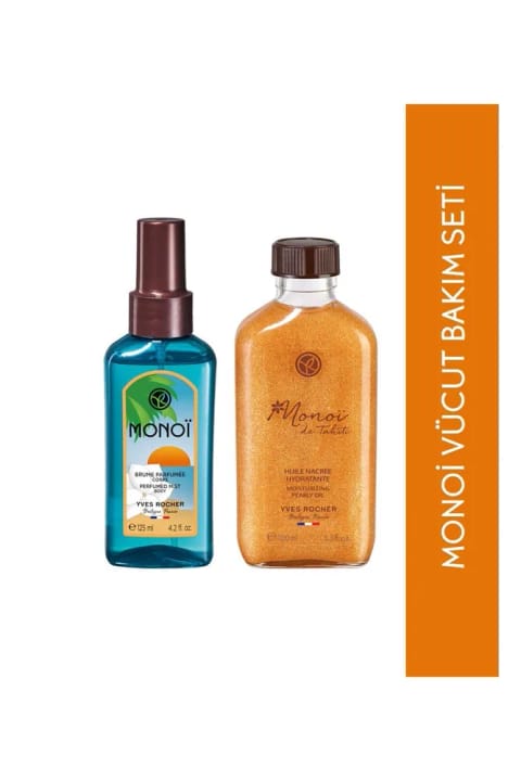 Yves Rocher Orijinal Boy Monoi درخشان اسپری بدن و روغن مو و بدن سِت