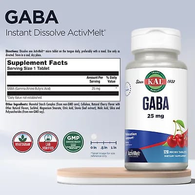 KAL GABA 25 mg ActivMelt® قرص‌های حل‌شونده فوری