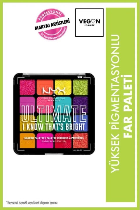پالت سایه چشم NYX Professional Makeup Ultimate Shadow Palette - I Know That's Bright