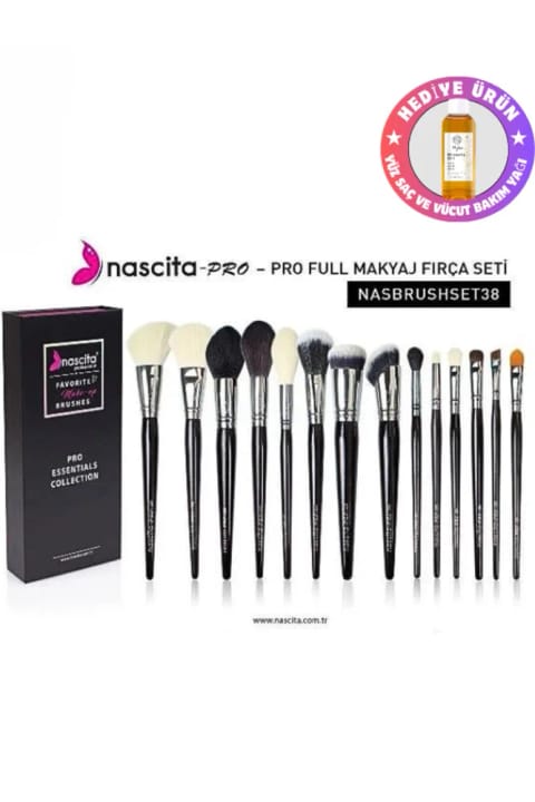 ست براش nascita Pro Essentials Collection ۳۸ عددی + محصول هدیه آبرسان صورت ...