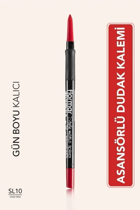 Flormar خط لب - Stylematic Lipliner SL10 قرمز زنده