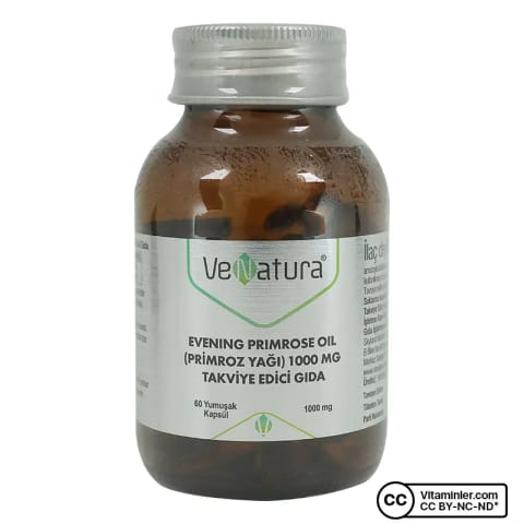 وناتورا روغن گل مغربی (Primrose Oil) 1000 میلی‌گرم 60 کپسول