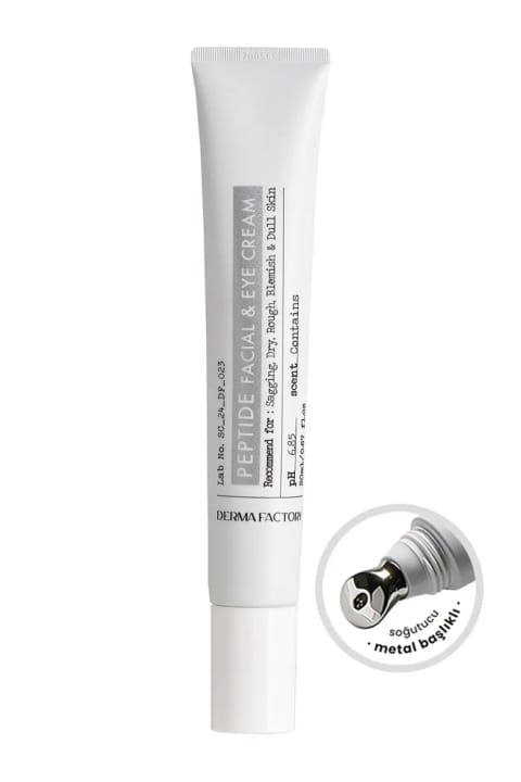 DERMA FACTORY کرم دور چشم و صورت با پپتید و سر ماساژ Peptide 20ml