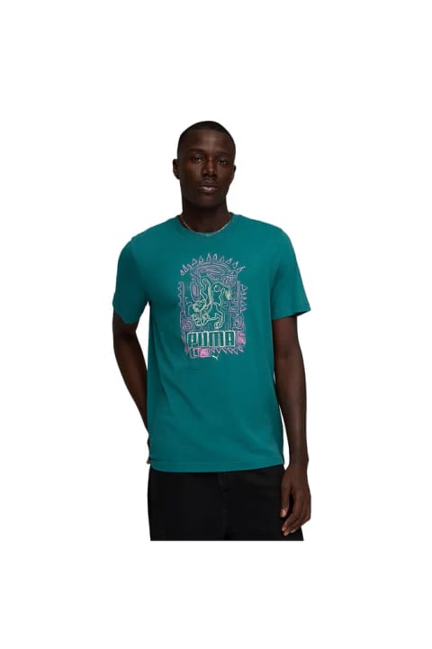 تیشرت مردانه Puma Graphic سبز استایل روزمره 63444160