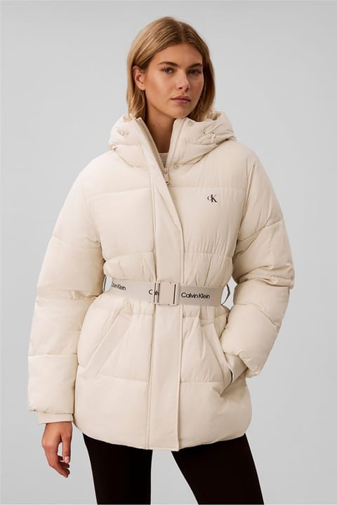 کلاه پافر میان‌وزن کمربنددار Calvin Klein زنانه سفید