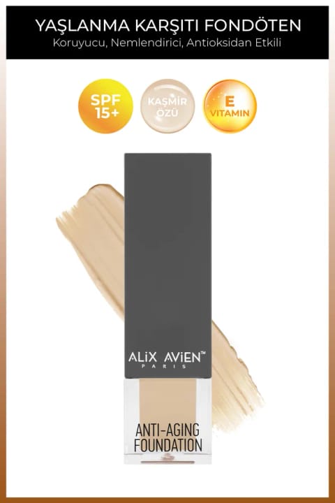 فونداسیون ضدپیری Alix Avien شماره 509 رنگ Warm Amber با SPF 15