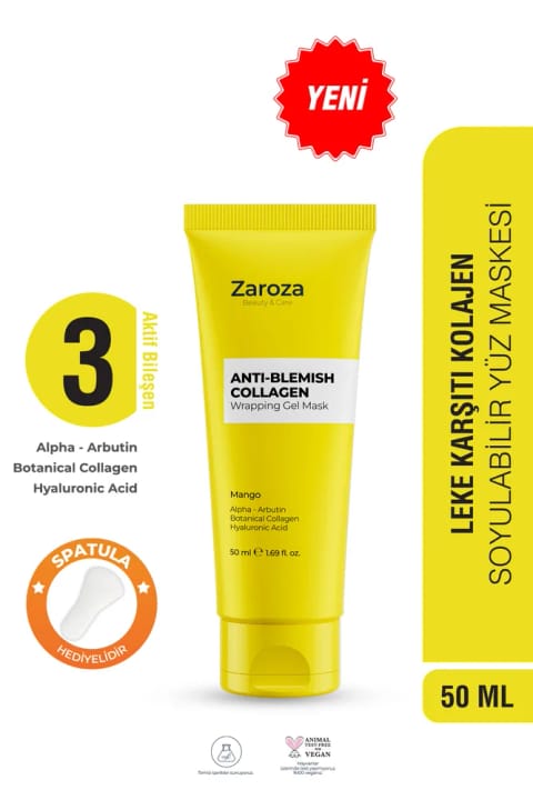 ZAROZA ماسک ژلهای براق کلاژن ضد لک - آربوتین، هیالورونیک اسید، قابلیت پوسته شدن...